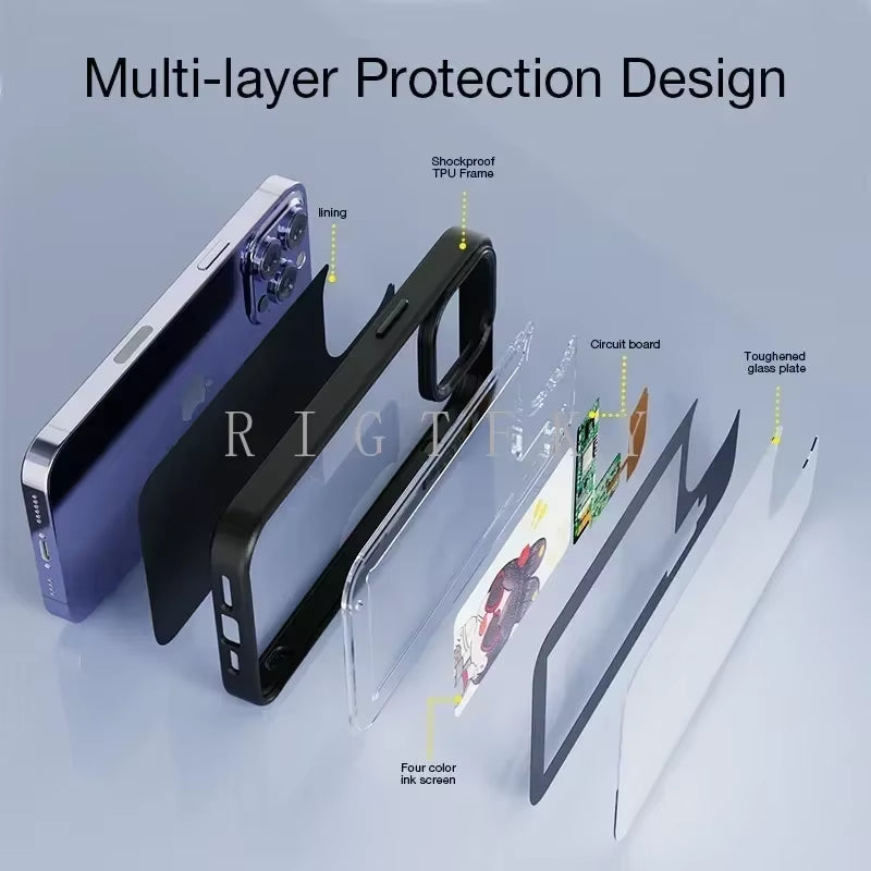 New-Tech NFC Function 4 Colors E Ink Phone Case for Iphone 16 15 14 13 Pro Max DIY Screen Smart Phone Case Fundas Battery Free