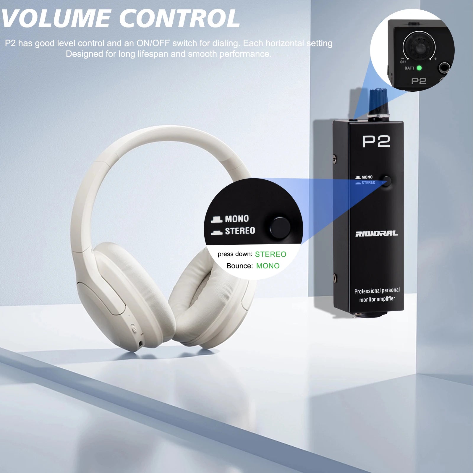 Headphone Amplifier Converter XLR to 3.5MM Audio Interface Mini Portable HIFI Headphone Amplifier Clip Mount