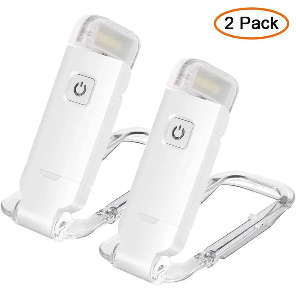 LED USB Rechargeable Book Reading Light Brightness Adjustable Eye Protection Clip Book Light Portable Bookmark Read Light