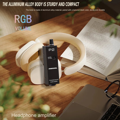 Headphone Amplifier Converter XLR to 3.5MM Audio Interface Mini Portable HIFI Headphone Amplifier Clip Mount